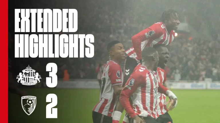 Extended Premier League Highlights Sunderland AFC 3 – 2 AFC Bournemouth