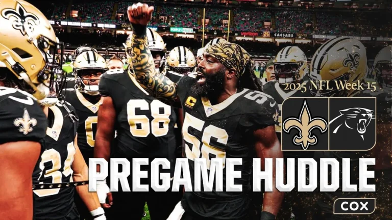 Saints Pregame Huddle vs. Panthers 2025 NFL Week 15