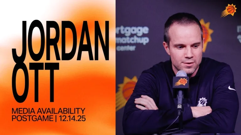 Jordan Ott Postgame Media Availability Phoenix Suns 12-14-25