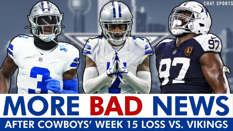 BAD News Keeps On Coming In For The Cowboys After Loss vs. Vikings Ft. Trevon Diggs & George Pickens