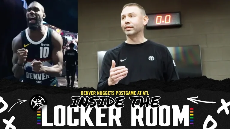 Postgame In The Denver Nuggets Locker Room Win at ATL