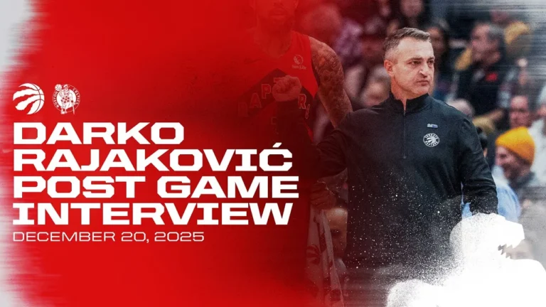 Darko Rajakovic Post Game vs Boston Celtics December 20, 2025