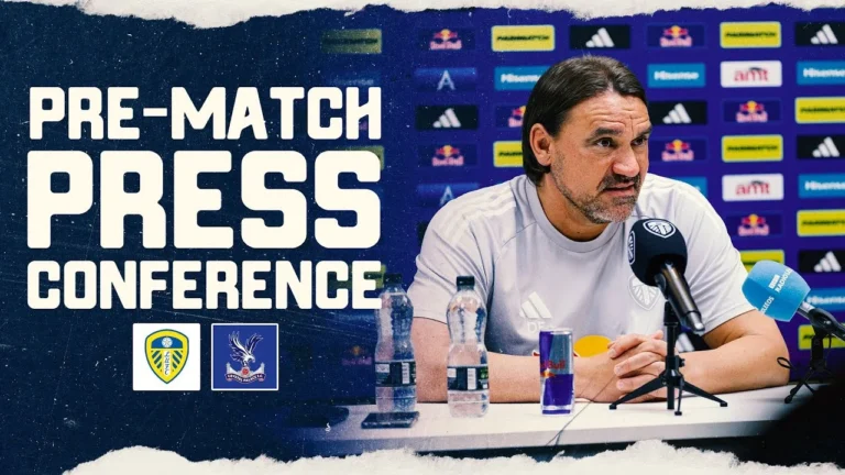 Daniel Farke press conference Leeds United v Crystal Palace Premier League