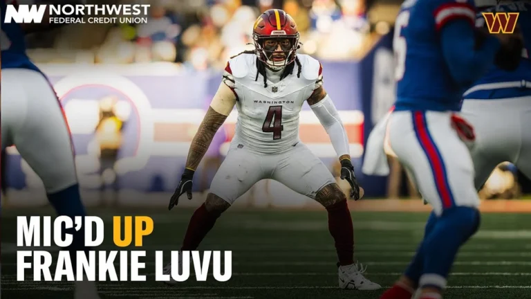 Uce! Frankie Luvu Mic’d Up for Week 15. vs the New York Giants Washington Commanders NFL