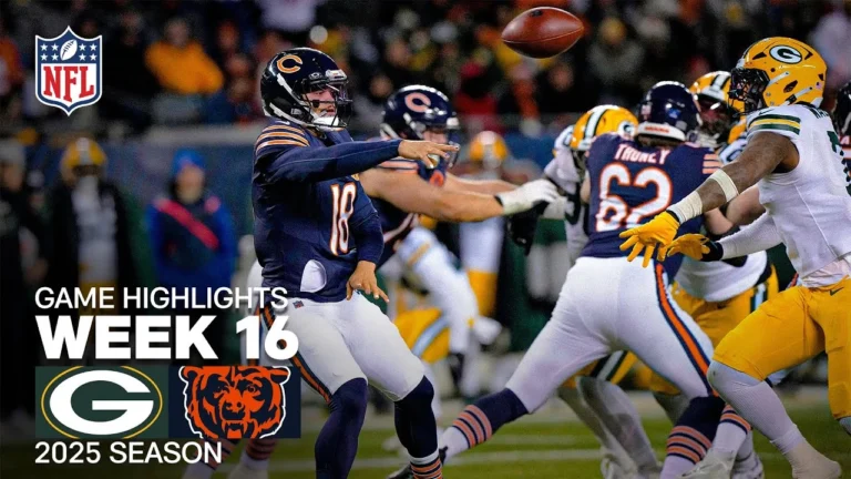 Green Bay Packers vs Chicago Bears Game Highlights 2025 NFL Season Week 16