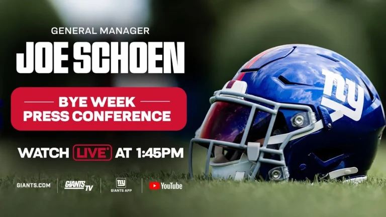 LIVE at 1:45PM: GM Joe Schoen’s Bye Week Press Conference New York Giants