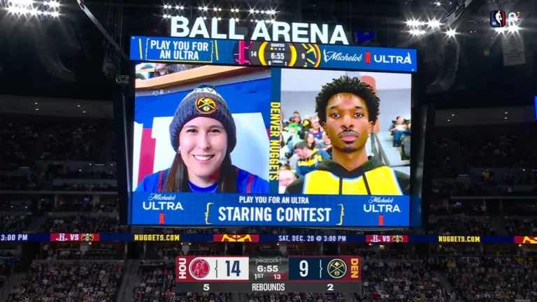 Staring Contest Steals The Show At Rockets vs Nuggets Game