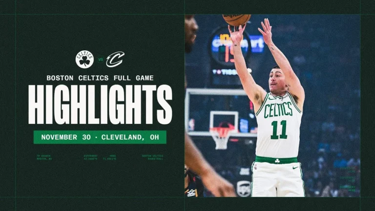 Boston Celtics pull the win out in Cleveland 117-115 Extended Highlights