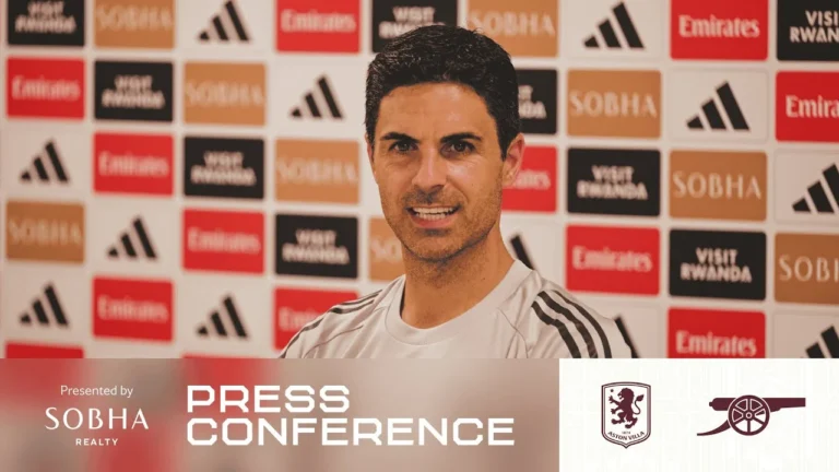 PRESS CONFERENCE Mikel Arteta previews Aston Villa Rice, Saliba and Trossard injury updates