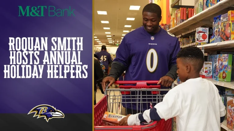 Roquan Smith Hosts Annual Holiday Helpers Shopping Spree Baltimore Ravens