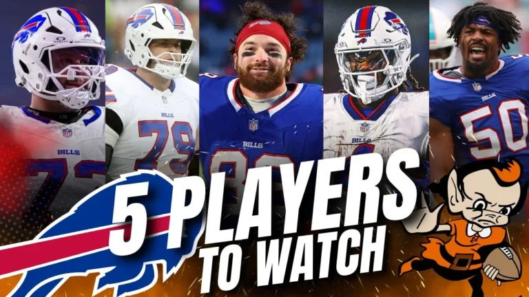 FIVE Bills PLAYERS to WATCH vs the BROWNS: Protecting JOSH ALLEN vs MYLES GARRETT