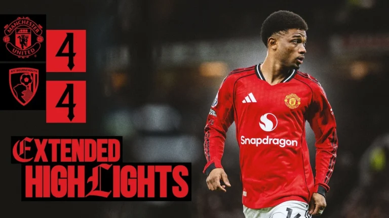 Frantic Game At Old Trafford Man Utd v Bournemouth Extended Highlights