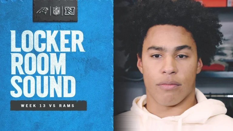 Jalen Coker breaks down his touchdown catch in the Panthers’ 31-28 win over the Los Angeles Rams
