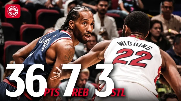 Kawhi Leonard with 36 PTS vs Heat
