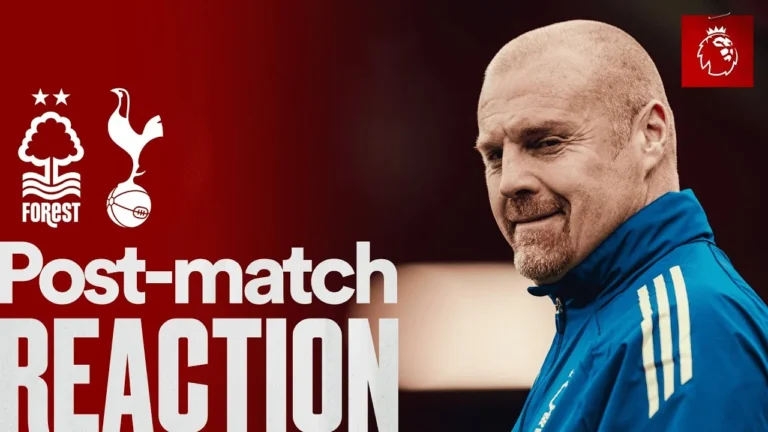 Sean Dyche Reaction Nottingham Forest 3-0 Tottenham Hotspur Premier League