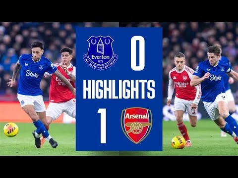 Everton 0-1 Arsenal Premier League Highlights