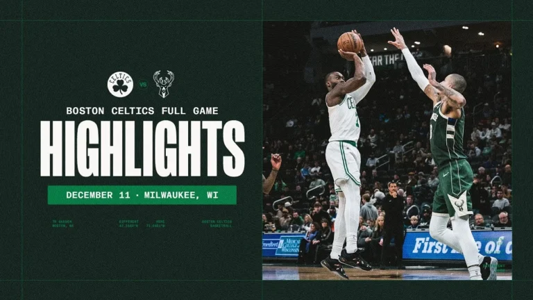 The Boston Celtics fall to the Milwaukee Bucks 101-116.