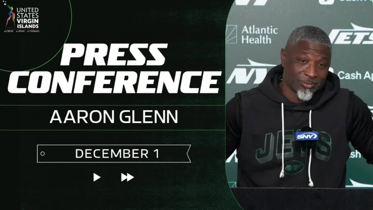 Aaron Glenn Press Conference (12 1) New York Jets