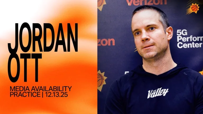 Jordan Ott Practice Media Availability Phoenix Suns 12-13-25