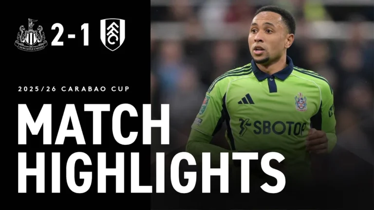 HIGHLIGHTS Newcastle 2-1 Fulham Tough exit from the Carabao Cup Quarter-Finals