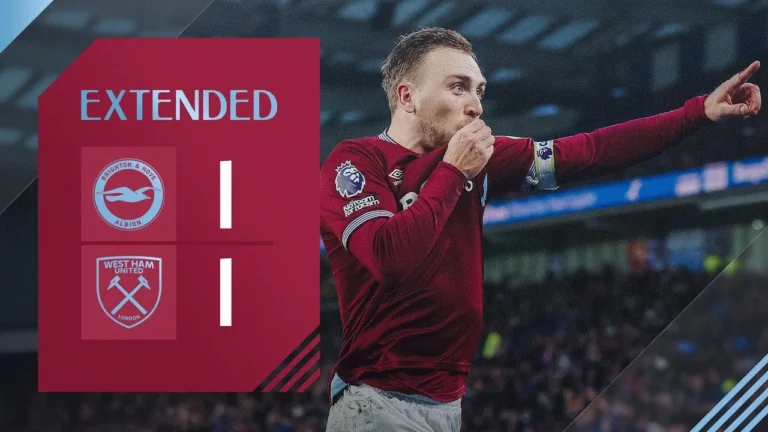 Late Drama At The Amex Stadium Brighton 1-1 West Ham Premier League Extended Highlights
