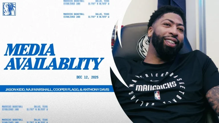 Jason Kidd, Naji Marshall, Cooper Flagg, & Anthony Davis Media Availability vsBKN 12 12 25