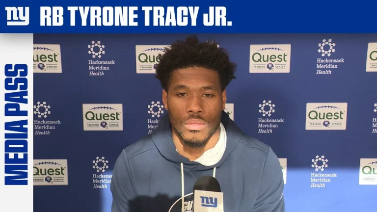 Tyrone Tracy Jr.: &quotI commend the offensive line&quot New York Giants