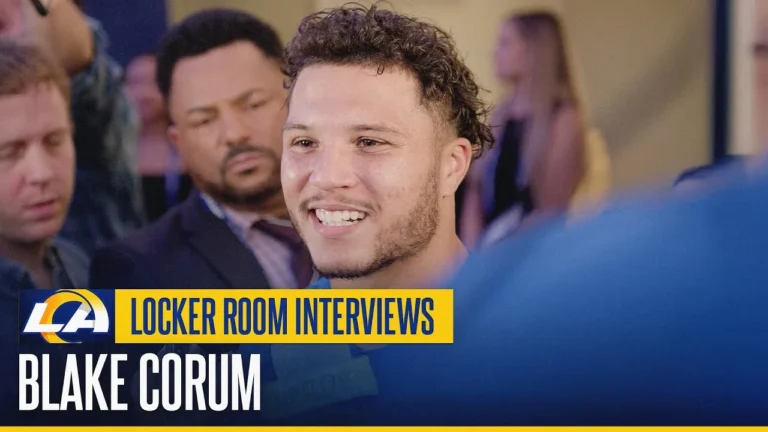 Blake Corum Reacts To Win Over The Lions, Clinching A Playoff Spot & The Rams’ Running Back Dynamic