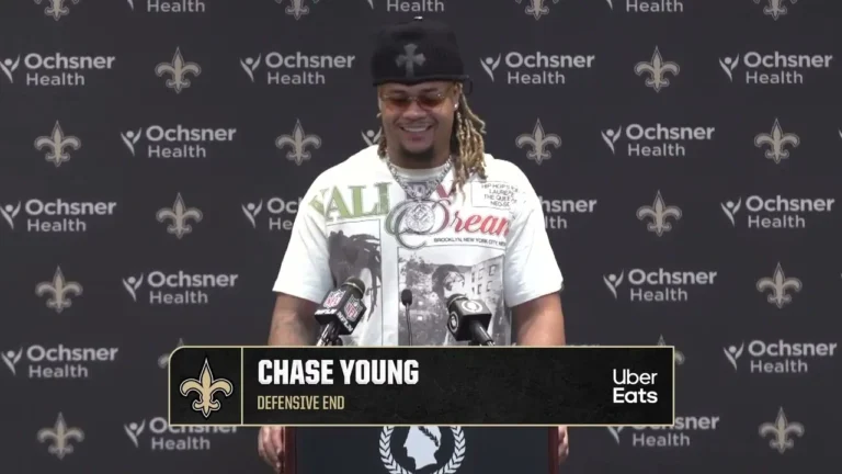 Chase Young Saints-Panthers Postgame 2025 NFL Week 15