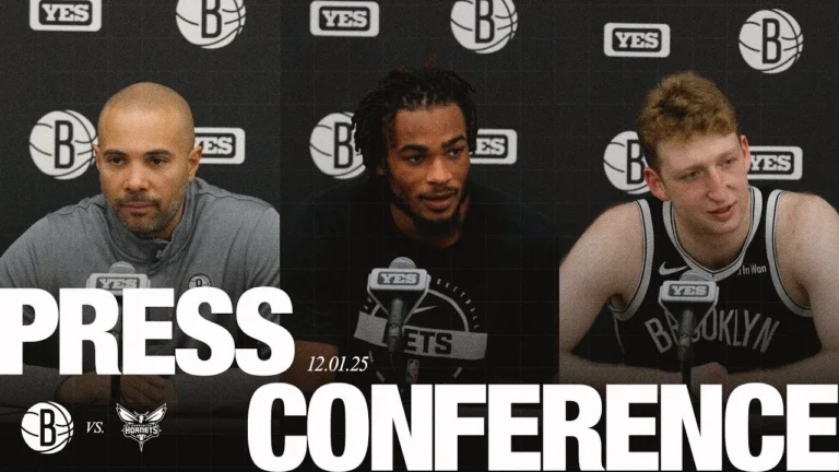 Jordi Fernández, Nic Claxton and Danny Wolf Postgame Press Conferences vs Charlotte
