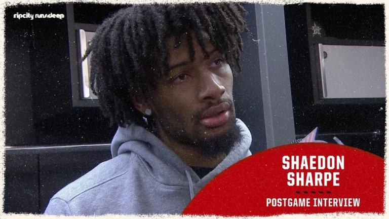 Shaedon Sharpe Postgame Media Availability vs Golden State Warriors December 14th, 2025