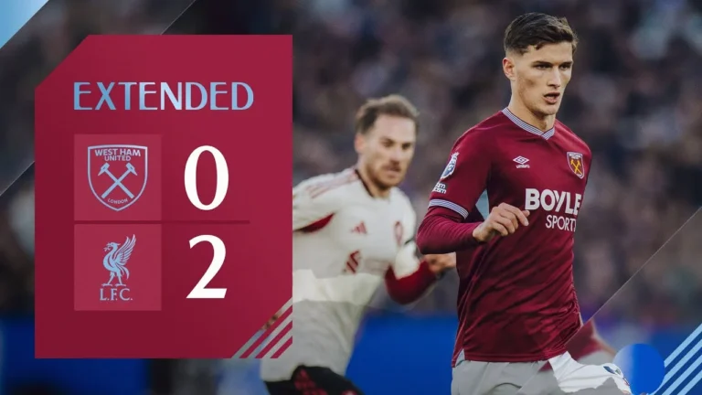 West Ham 0-2 Liverpool Premier League Extended Highlights
