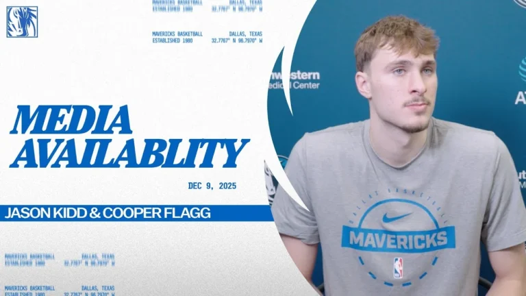 Jason Kidd & Cooper Flagg Practice Media Availability 12 09 25