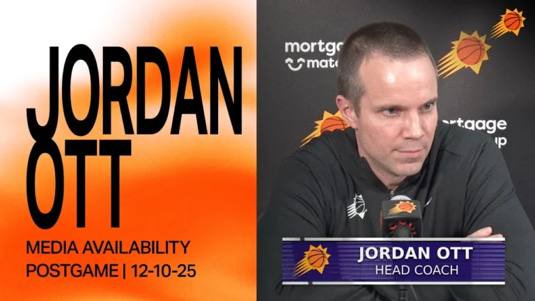 Head Coach Jordan Ott Postgame Media Availability Phoenix Suns 12-10-25