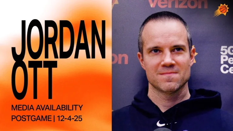 Head Coach Jordan Ott Practice Media Availability Phoenix Suns 12-4-25