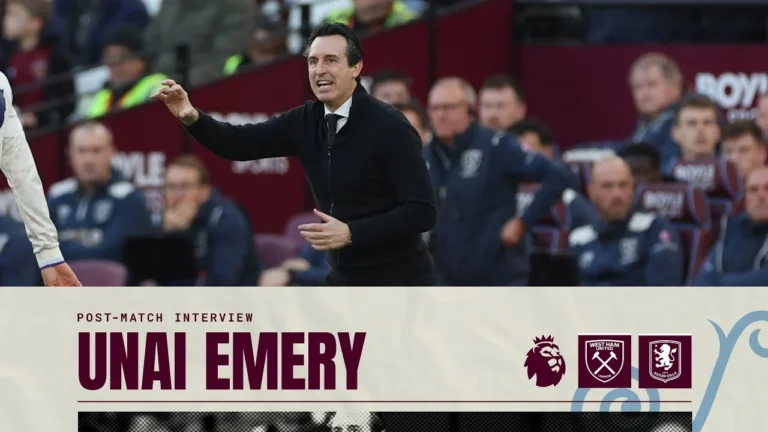 Thankful for our supporters POST MATCH Unai Emery on West Ham Victory
