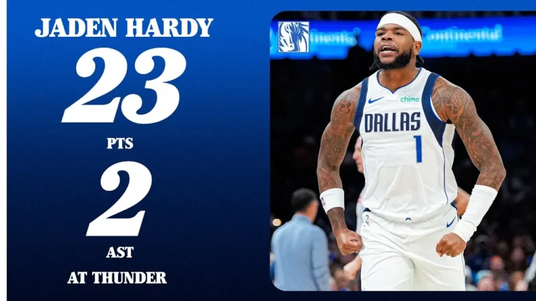 Jaden Hardy (23 PTS 2 AST) at Oklahoma City Thunder December 5, 2025