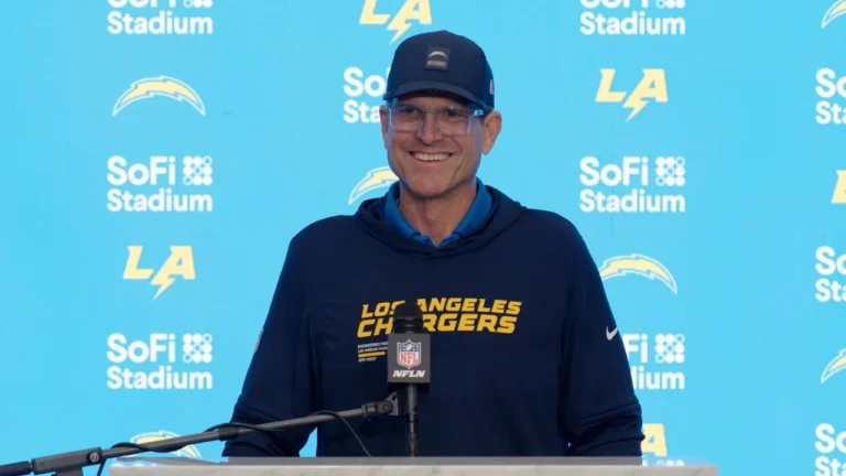 Jim Harbaugh Postgame Press Conference Vs Eagles LA Chargers