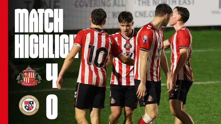 Lads Top Group H Sunderland AFC 4 – 0 Bromley FC Premier League Cup