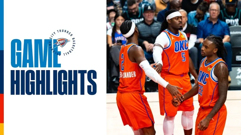 OKC Thunder at Portland Trail Blazers Game Highlights November 30, 2025