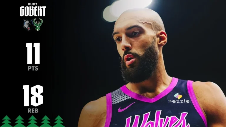 Rudy Gobert DOUBLE-DOUBLE, 11 Points & 18 REB Vs. Bucks 12.21.25