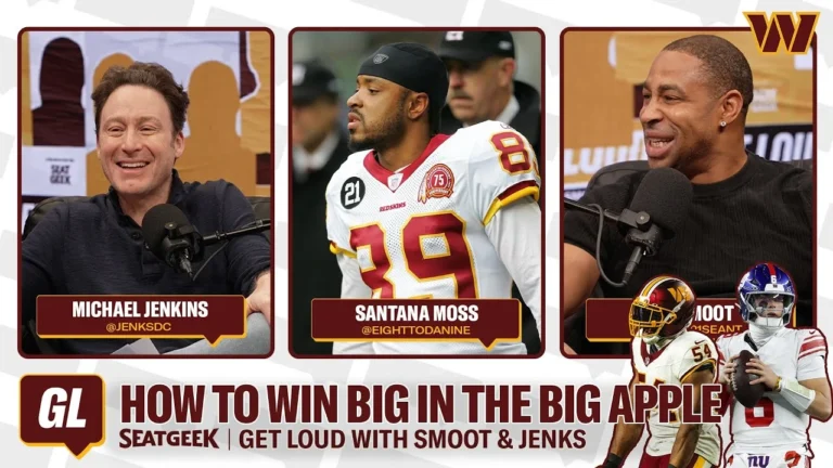 Giants Preview, Santana Moss, Vikings Reactions & Wrapped Get Loud Washington Commanders