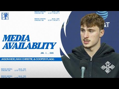 Jason Kidd, Max Christie, & Cooper Flagg Media Availability vs PHI 01 01 26