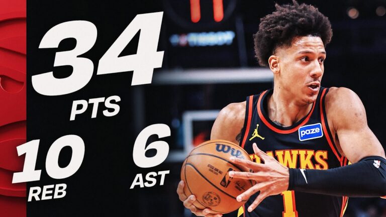 Jalen Johnson Goes Off On New Years Eve – 34 PTS, 10 REB, & 6 AST December 31, 2025