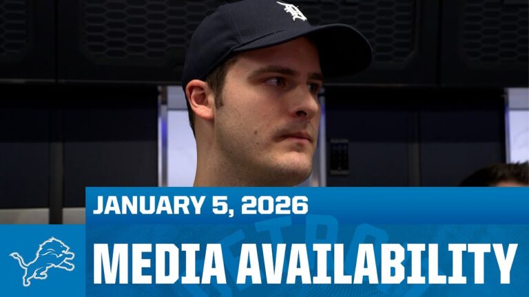 Detroit Lions players meet with the media January 5, 2026