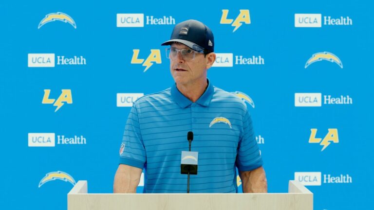 Harbaugh On Prep For Drake Maye & Patriots LA Chargers
