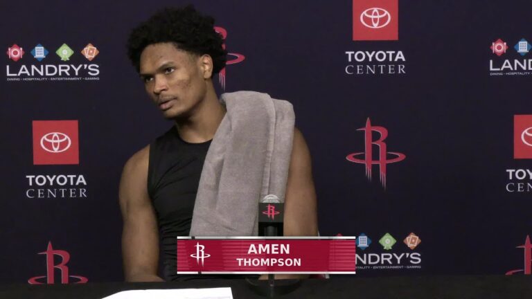 Amen Thompson with a Press Conference vs Suns