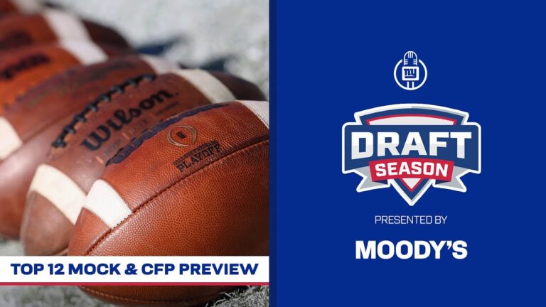 Top 12 Mock &amp CFP Preview Draft Season New York Giants