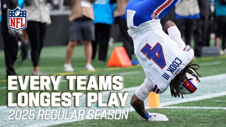 Every Teams’ Longest Play 2025 Regular Season