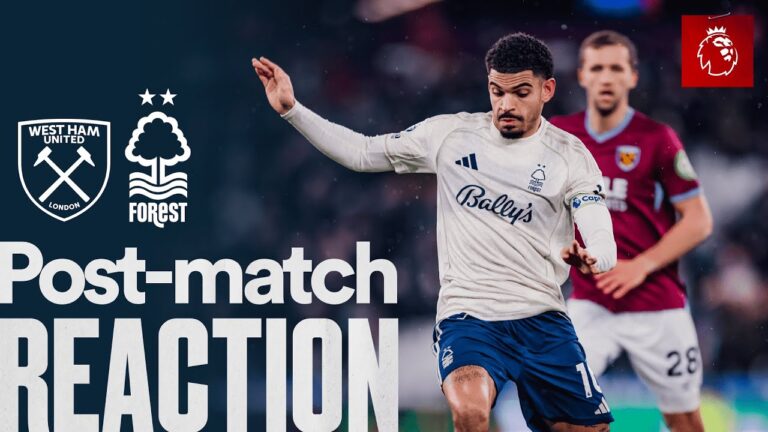 Morgan Gibbs-White Reaction West Ham United 1-2 Nottingham Forest Premier League